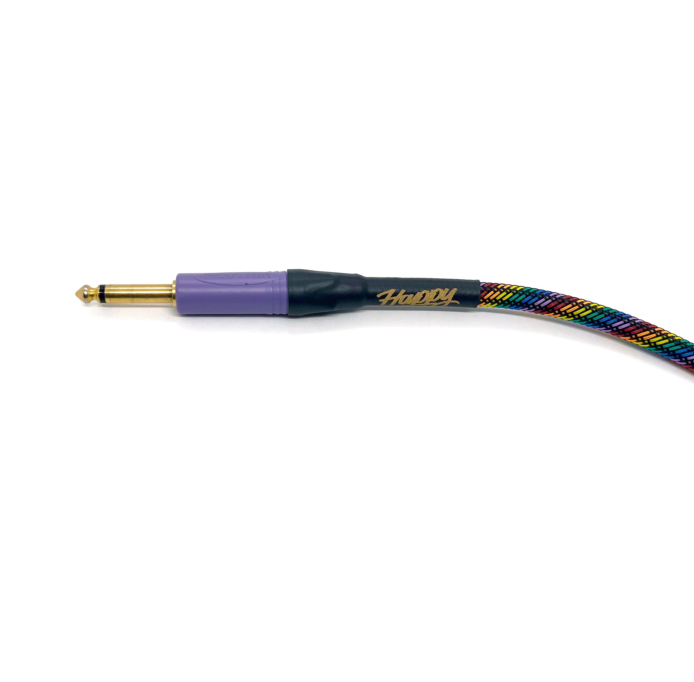 The Ceramic Colorshield Instrument Cable - Black Rainbow w/ Lilac