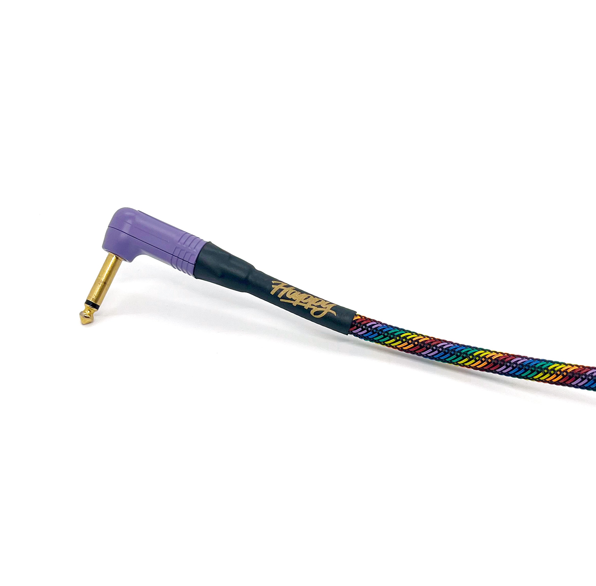 The Ceramic Colorshield Instrument Cable - Black Rainbow w/ Lilac