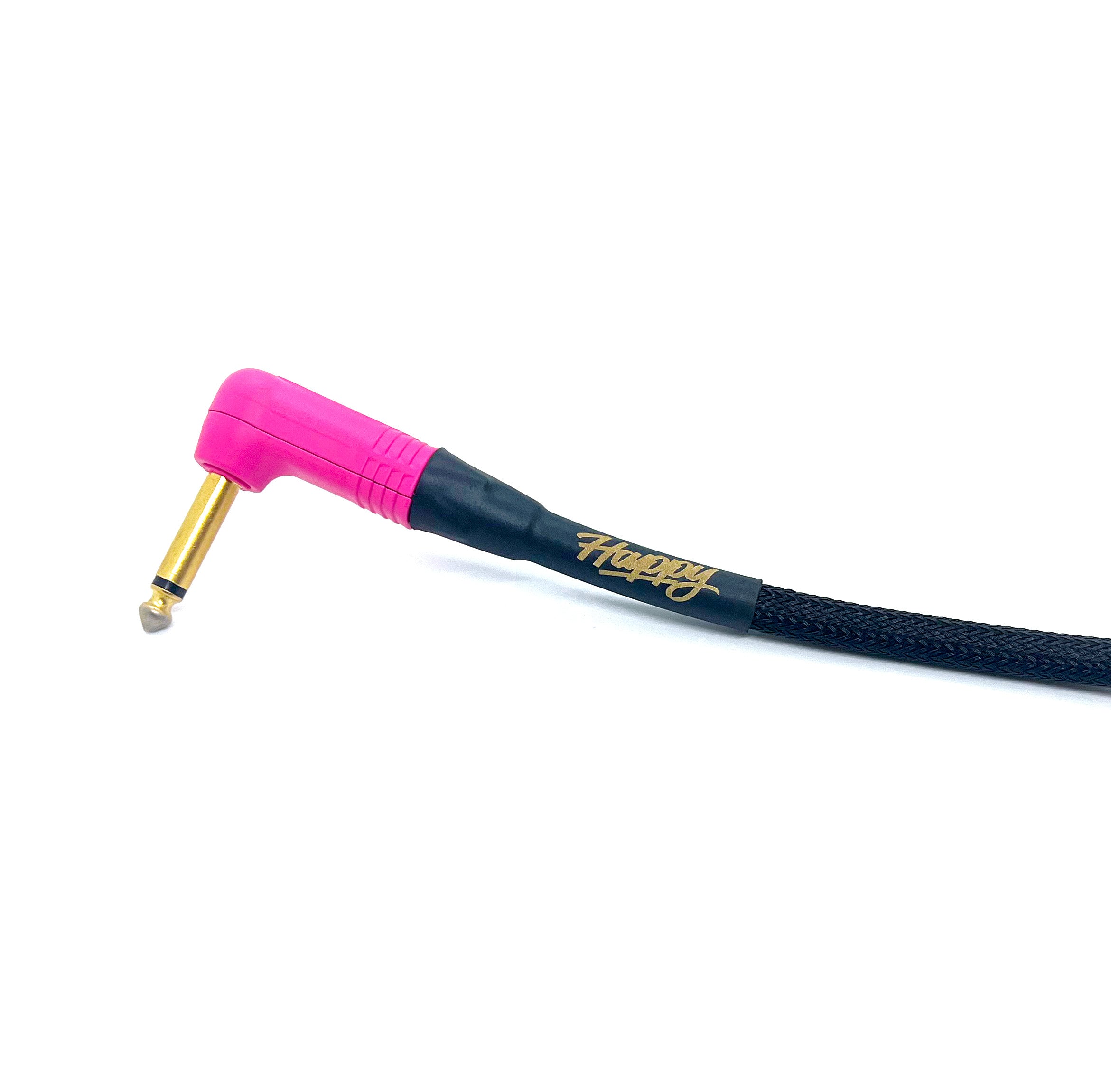 The Ceramic Colorshield Instrument Cable - Stealth Black w/ Pink