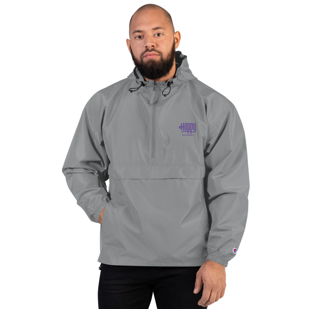 Happy Embroidered Champion Packable Jacket