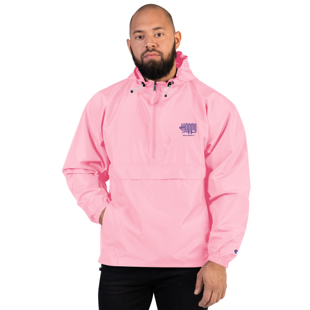 Happy Embroidered Champion Packable Jacket