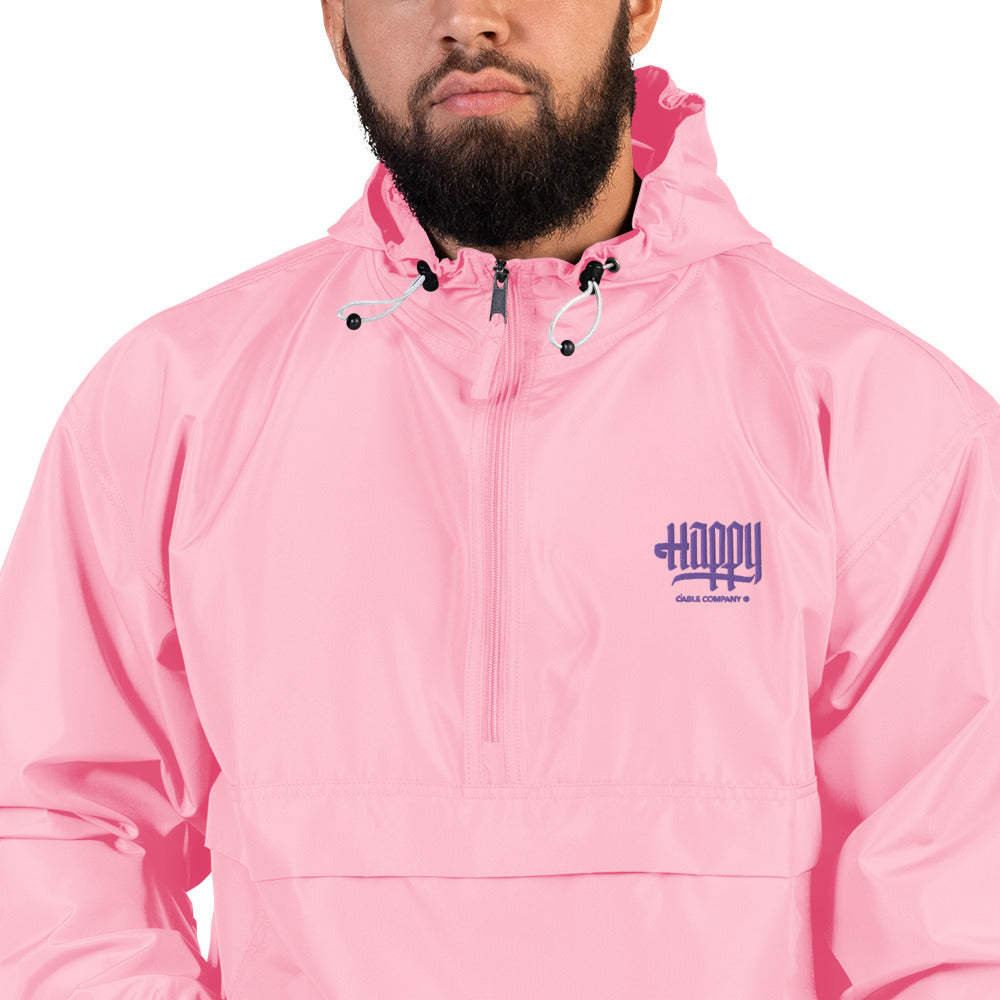 Happy Embroidered Champion Packable Jacket