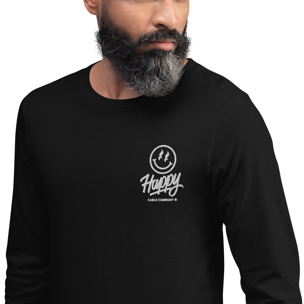 Happy Embroidered Long Sleeve