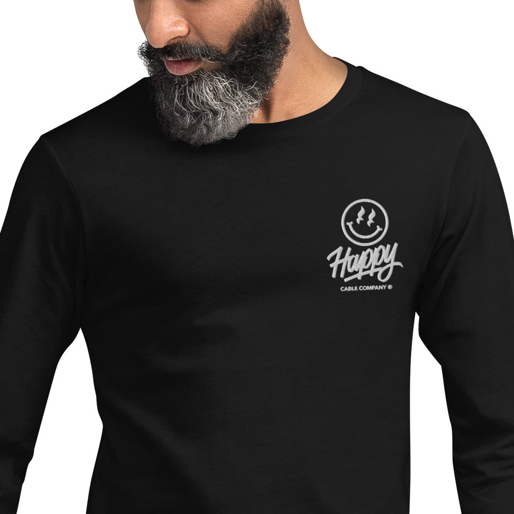 Happy Embroidered Long Sleeve