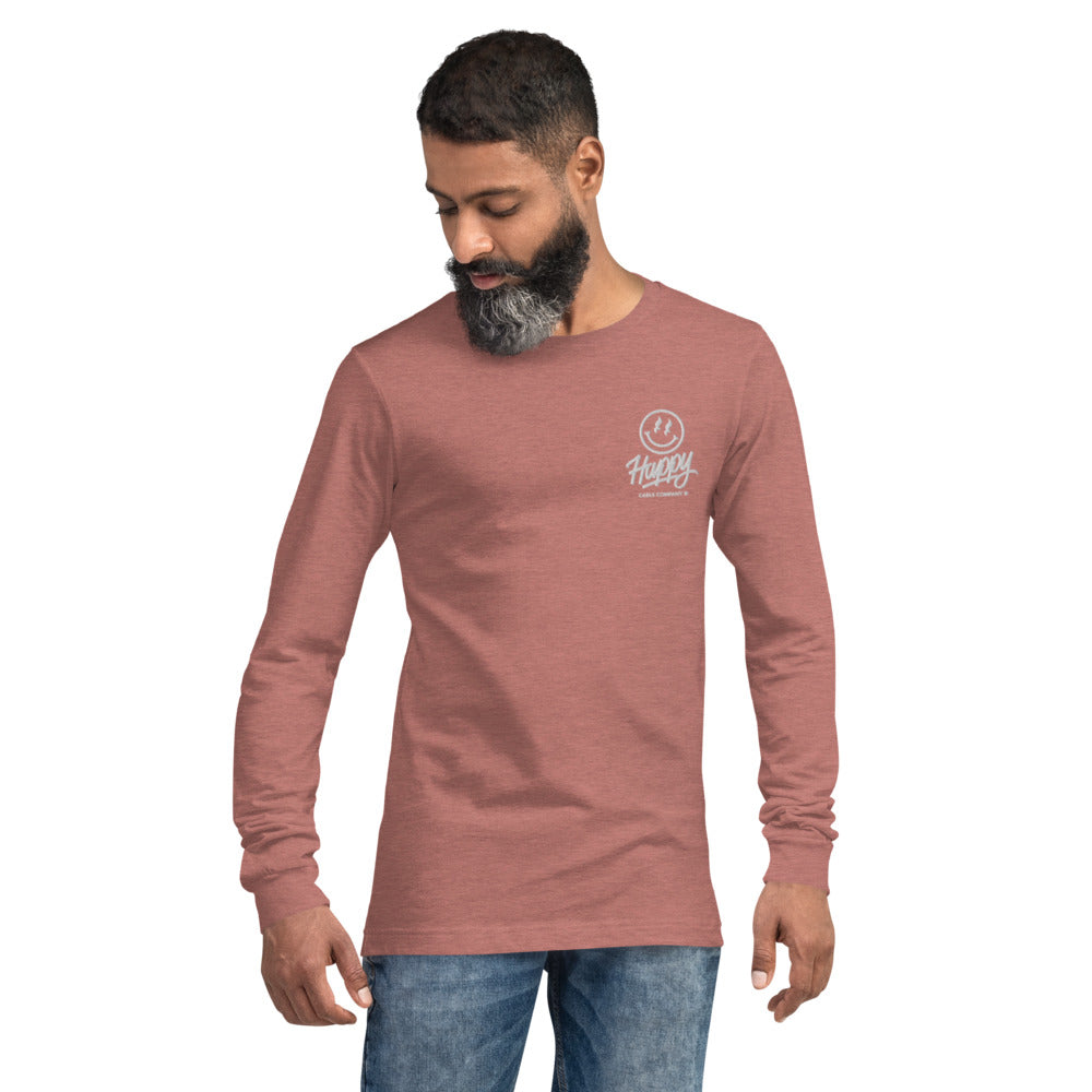 Happy Embroidered Long Sleeve