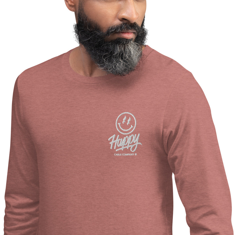 Happy Embroidered Long Sleeve