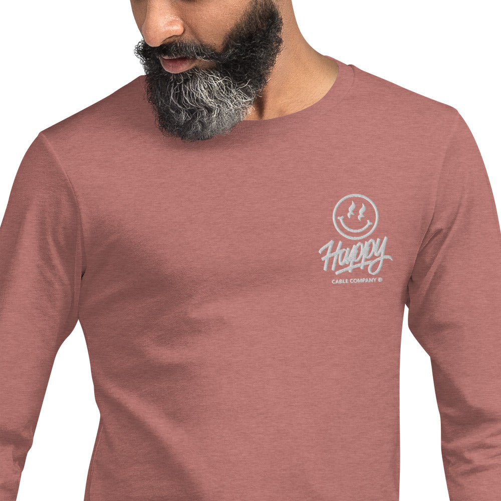 Happy Embroidered Long Sleeve