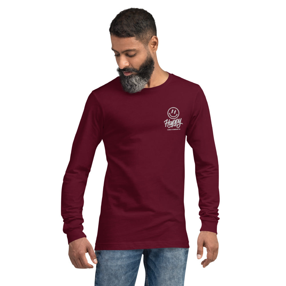 Happy Embroidered Long Sleeve