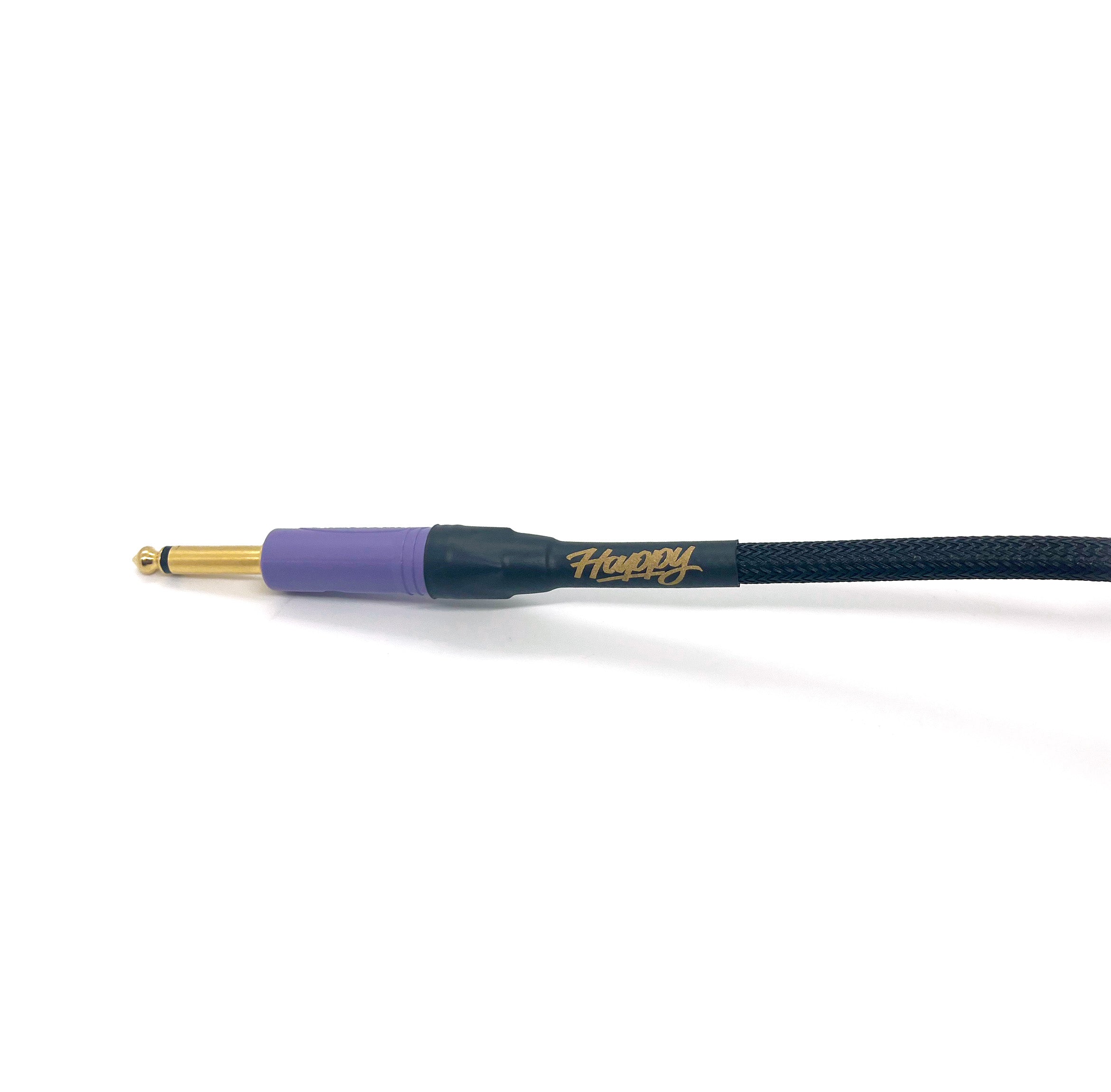 The Ceramic Colorshield Instrument Cable - Stealth Black w/ Lilac