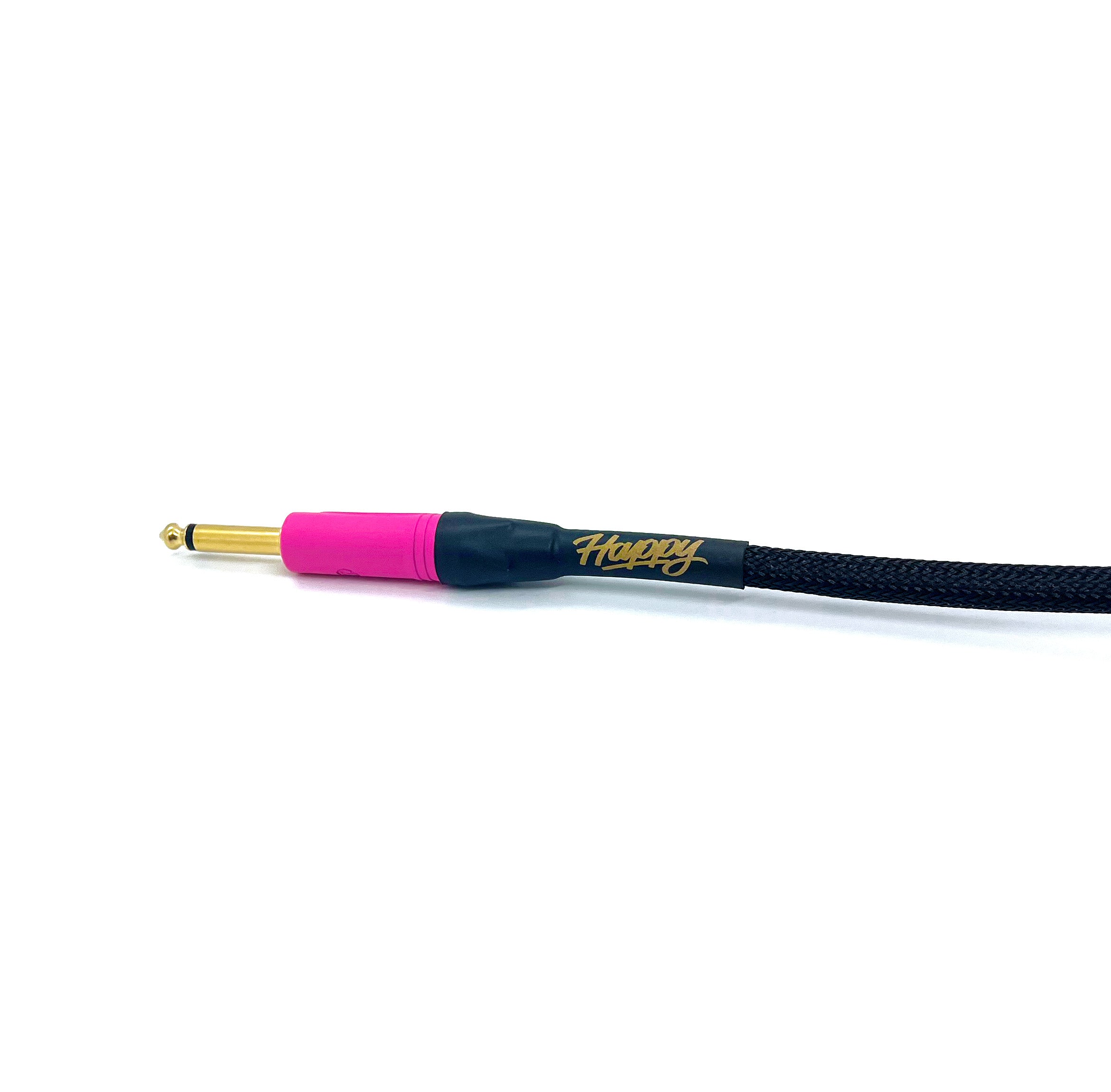 The Ceramic Colorshield Instrument Cable - Stealth Black w/ Pink