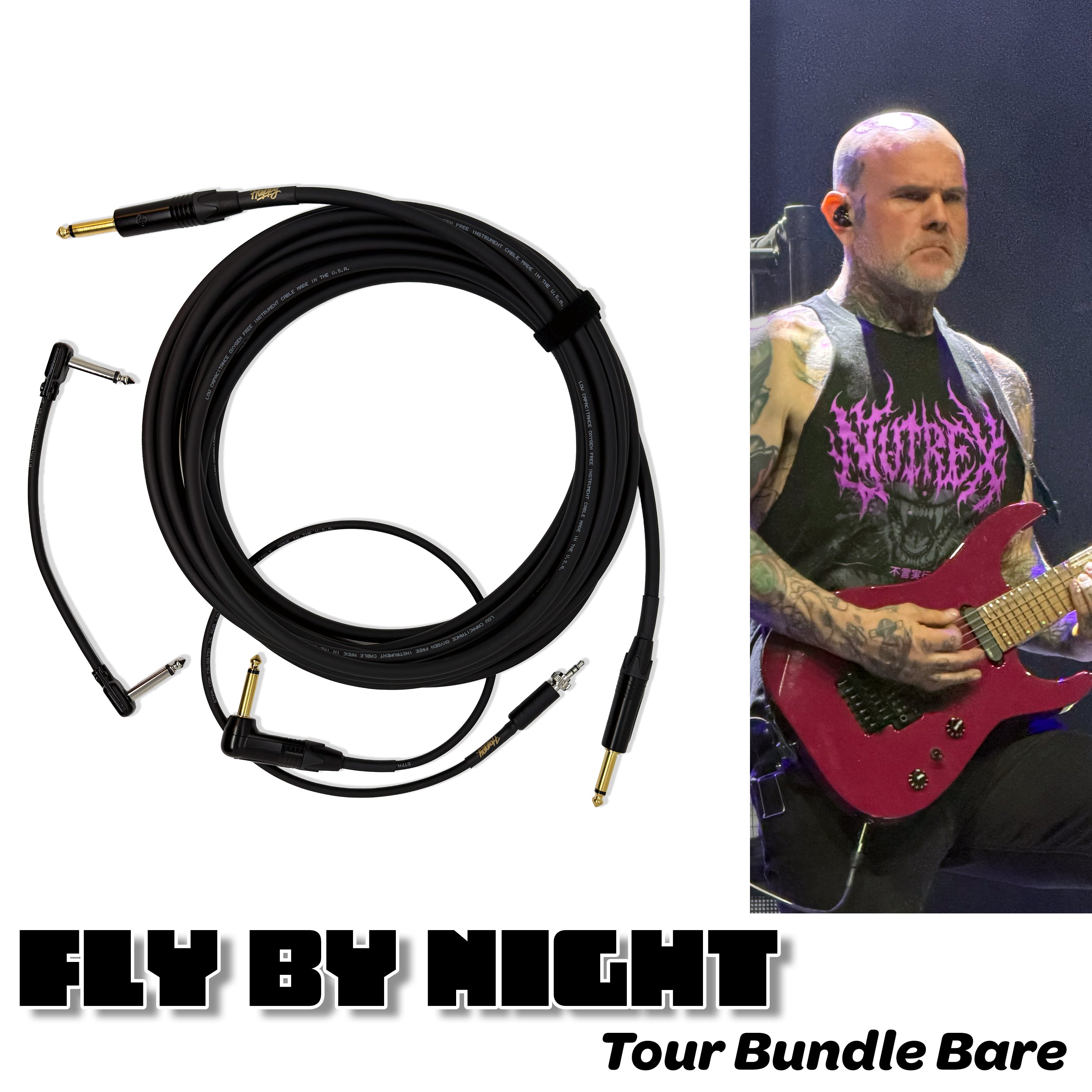 Fly By Night Tour Bundle Bare - Guitar Cable, Wireless Cable and Patch Cable Fly Rig