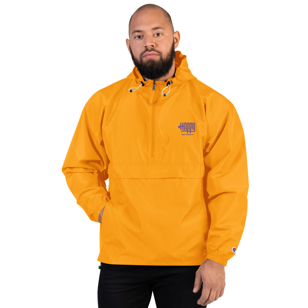 Happy Embroidered Champion Packable Jacket